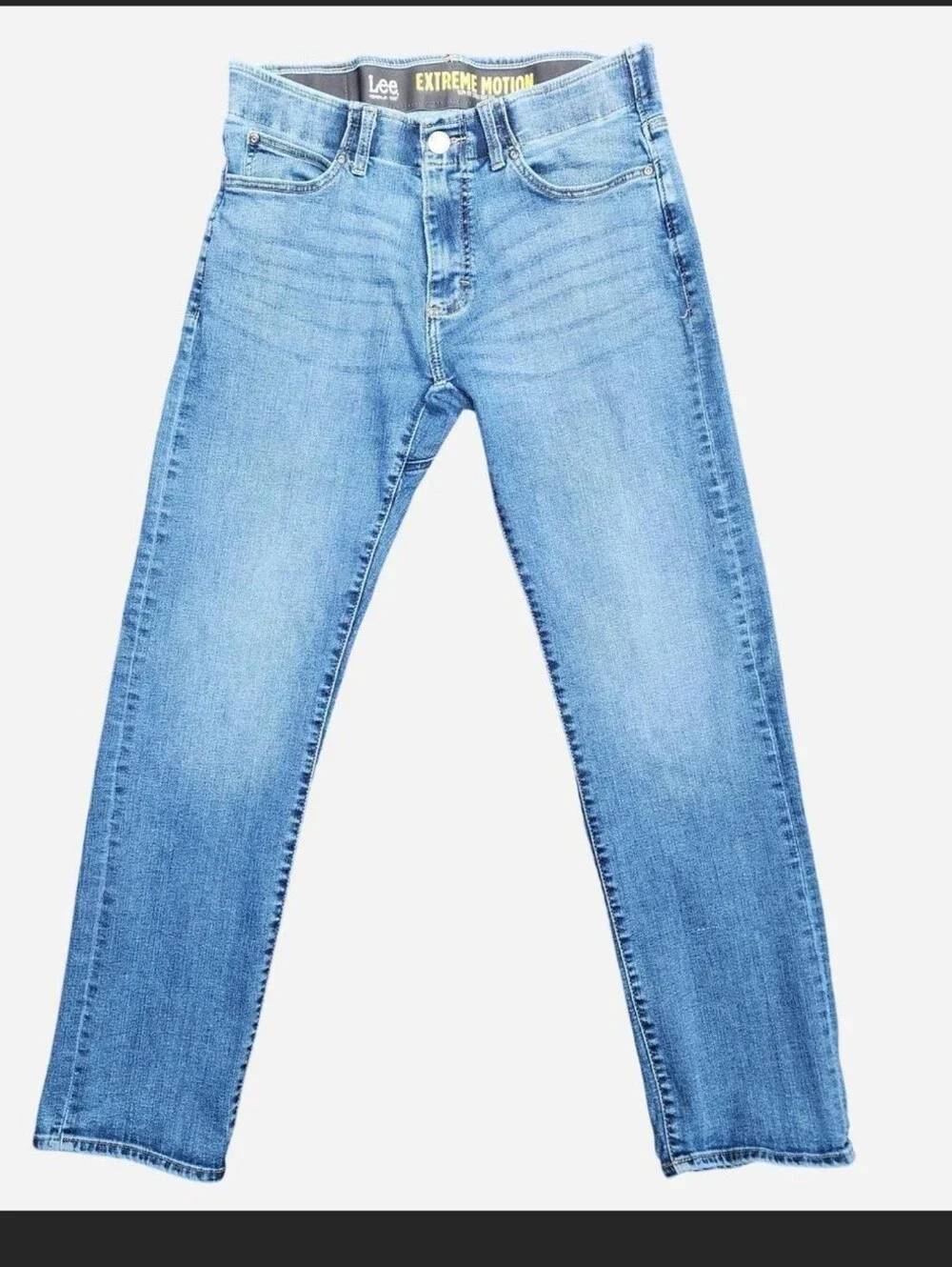 Lee Extreme Motion Men’s Light Blue Slim Straight Jeans - Size 33x32